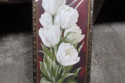 Картина із зображенням білих тюльпанів