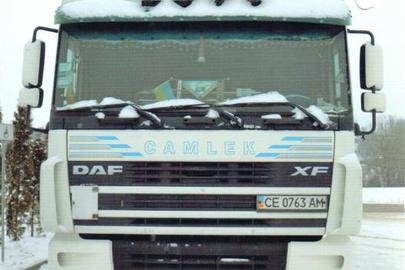 Вантажний автомобіль "DAF XF95.430", 2003 р.в, ДНЗ СЕ0763АМ, кузов №XLRAS47XSOE619065 з причепом "Krone", 2006 р.в, ДНЗ СЕ6796ХХ, кузов №WKEZZP18011393896