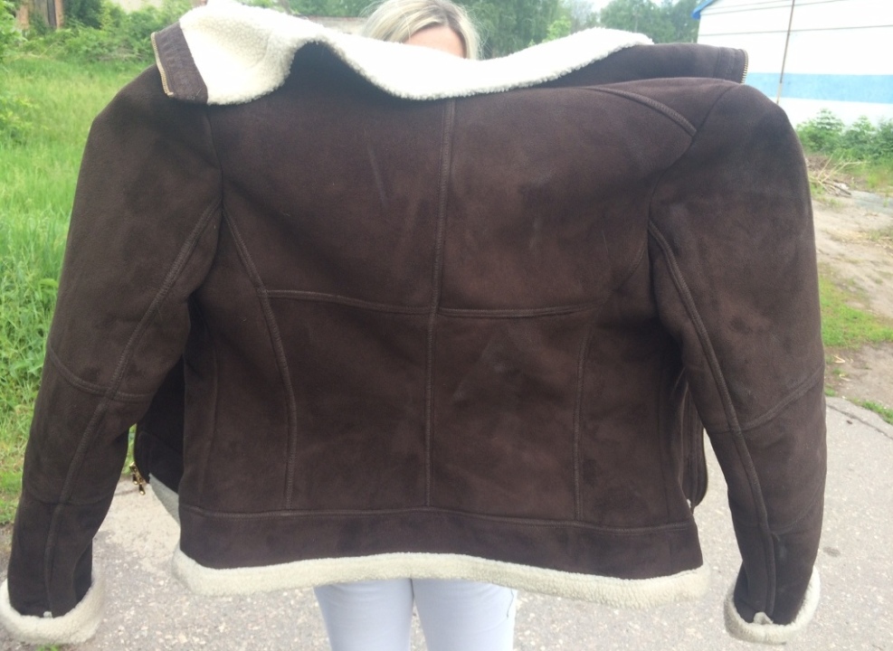 Куртка жіноча із штучної замші коричневого кольору