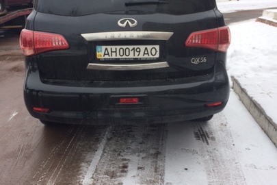 Транспортний засіб  INFINITI QX56, 2012 р.в., ДНЗ: АH0019AO, № кузову: JN1JANZ62U0002822