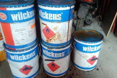 Фарба торгівельної марки "WILCKENS", банки ємністю 20 літрів - 5 од.
