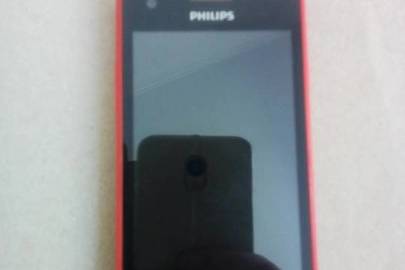 Мобільний телефон "PHILIPS S309 (Android)", червоного кольору, у робочому стані