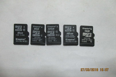 5 флеш носіїв, Micro-SD Kingstone, 16, 32, 16, 8, 8GB