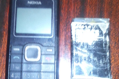 Мобільний телефон "Nokia-1202-2", ІМЕІ1:358261/03/931090/5, з батареєю живлення, без задньої кришки, б/в