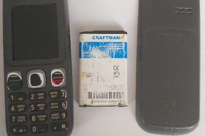 Мобільний телефон "Nokia 101", IMEI1: 352838/05/594082/6, IMEI2: 352838/05/594083/4, без сім-картки, з батареєю живлення, б/в