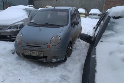 Транспортний засіб марки Daewoo Matiz, тип ТЗ-легковий хетчбек,  сірого кольору, 2013 р.в., реєстраційний номер ВО2703ВА, кузов номер XWB4A11EDDA584671, із бензиновим двигуном                                     