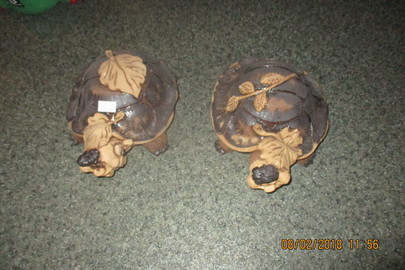 Скарбничка у формі черепахи, чорно-сірого кольору, 2 шт.