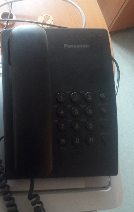 Телефон Panasonic, чорного кольору