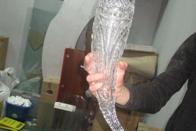 Графин скляний, у формі рогу, 1 шт.