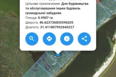 Земельна ділянка, площею 0,9907 га, кадастровий номер 4820983900:09:000:0343, яка розташована за адресою : Миколаївська область, Березанський район, Рибаківська сільська рада