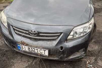 Легковий автомобіль TOYOTA COROLLA, 2008 року випуску, сірого кольору, номер кузова JTNBV56E103515920, д.н.з. ВІ8321СТ