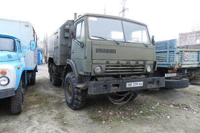 Вантажний автомобіль: КАМАЗ 43101 (фургон), зеленого кольору, 1990 р.в., ДНЗ: ВВ2359АН, VIN: ХТС431010L0015604