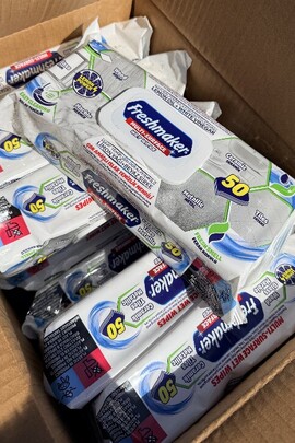 Вологі серветки торговельної марки «FRESHMAKER MULTI-SURFACE WET WIPES» у кількості 168, без ознак використання