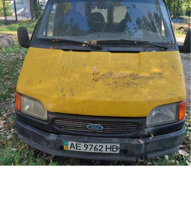 Автомобіль марки Ford, модель Transit, 1995 року випуску, тип - вантажний фургон малотонажний - В, VIN - WF0LXXGBVLSU36171, реєстраційний номер - AE9762HB, колір - жовтий