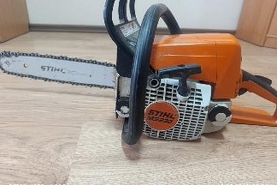 Конфісковане майно за рішенням суду: бензопила марки «STIHL MS 230", стан б/в