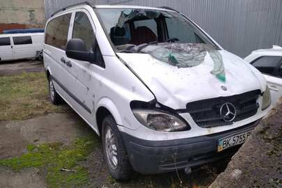 Автомобіль MERCEDES-BENZ VITO 115 CDI, білого кольору, реєстраційний номер ВК5755ВН, VIN/номер шасі (кузова, рами): WDF63960313429255, 2008 року випуску
