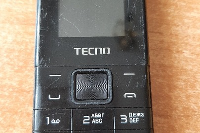 Мобільний телефон марки "TECNO" в корпусі чорного кольору ІМЕІ №1:351133798265942, ІМЕІ №2:351133798265959, б/в