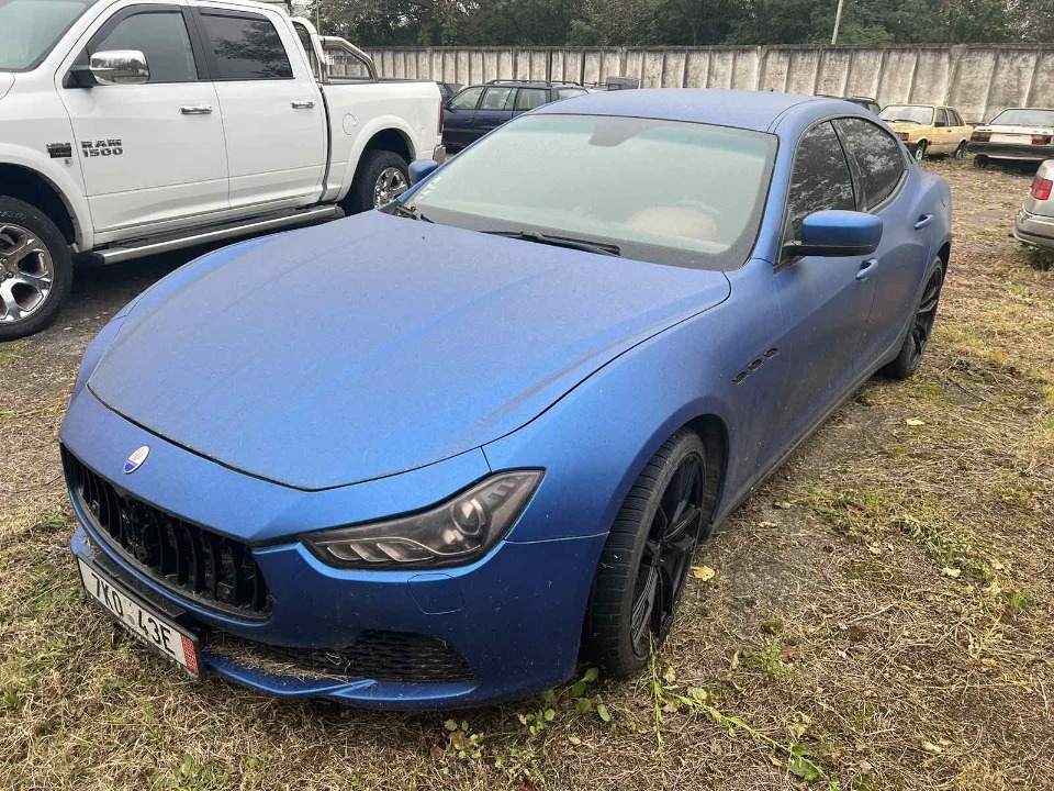 Легковий автомобіль марки «MASERATI GHIBLI», номер кузова ZAMTS57B001092296, 2013 року випуску, реєстраційний номер 7К043Е, колір синій