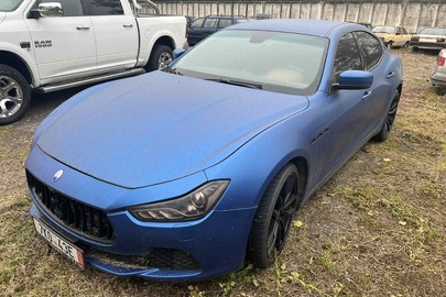 Легковий автомобіль марки «MASERATI GHIBLI», номер кузова ZAMTS57B001092296, 2013 року випуску, реєстраційний номер 7К043Е, колір синій