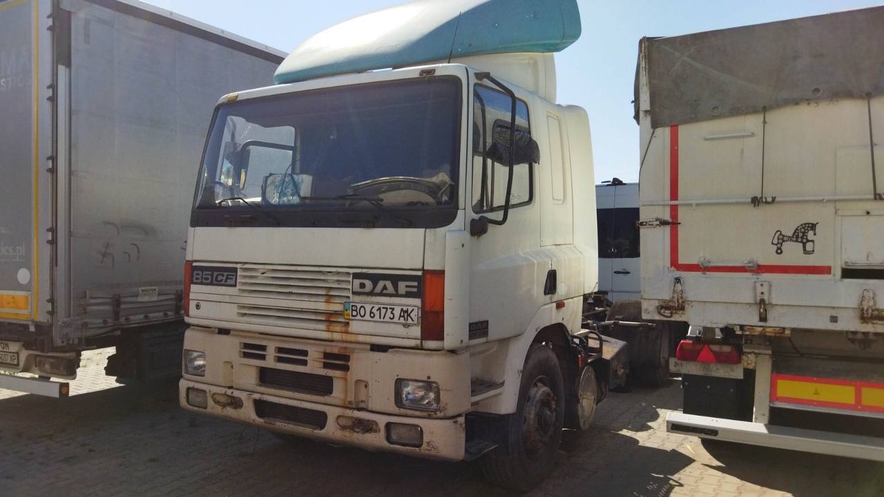 Колісний транспортний засіб - DAF 85CF.380, 2001 року випуску, реєстраційний номер BO6173AK, ідентифікаційний номер  (VIN): XLRTG85XC0E550693