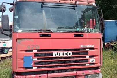 Вантажний автомобіль марки IVECO, модель 470 Е47, рік випуску 2000, реєстраційний номер АЕ5907ВТ, номер шасі: WJMM1VTH004232544, червоний колір
