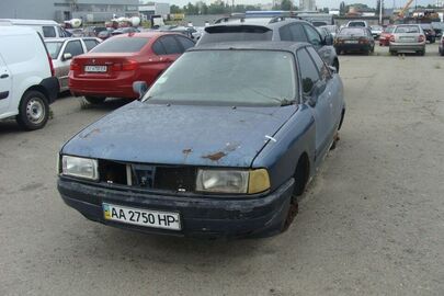 Автомобіль Audi 80 ДНЗ: АА2750НР, 1987 р.в., синього кольору, легковий седан; серійний номер WAUZZZ89ZHA349239