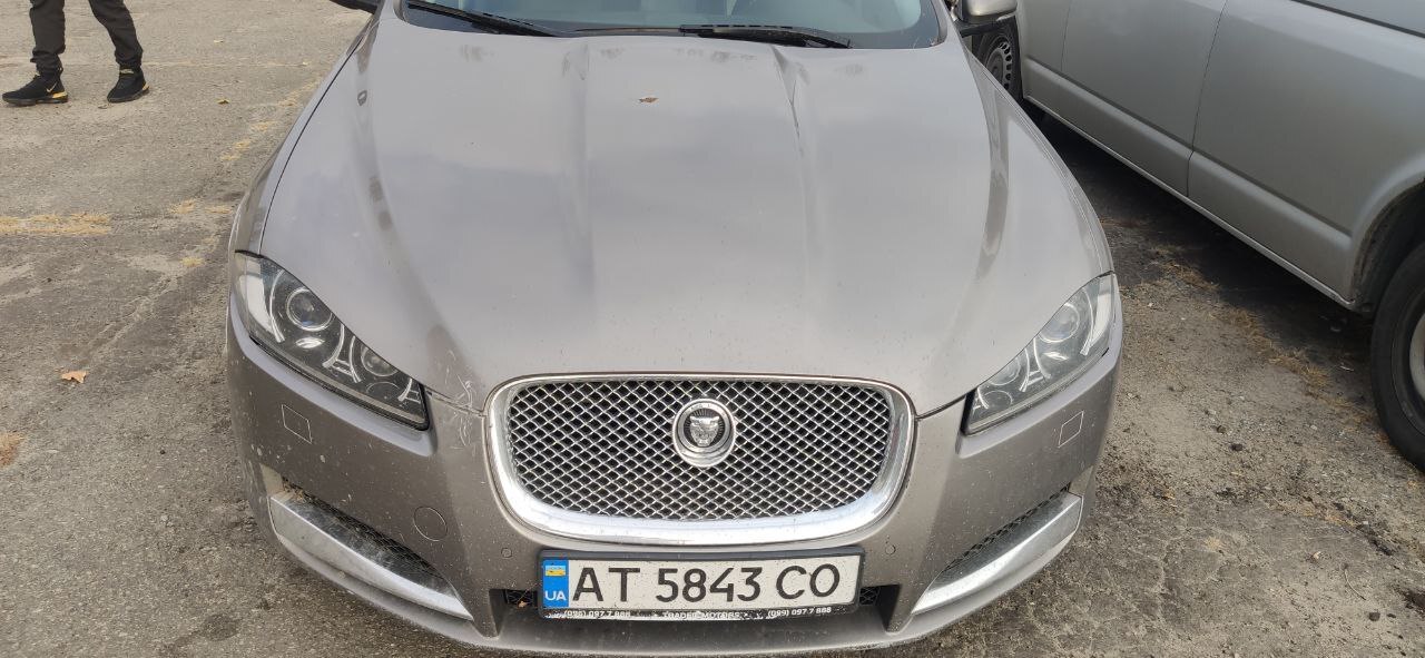 Автомобіль, марки JAGUAR, модель XF, реєстраційний номер АТ5843СО, VIN/номер шасі (кузова, рами): SAJAA05M5DPS77108, 2013 року випуску, тип - ЗАГАЛЬНИЙ ЛЕГКОВИЙ - ЗАГАЛЬНИЙ СЕДАН-В, колір - СІРИЙ