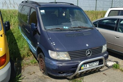 Транспортний засіб: легковий автомобіль MERCEDES-BENZ VITO 112, 2002 року випуску, ДНЗ АА1660СО, VIN: VSA63809413441898, колір: фіолетовий.