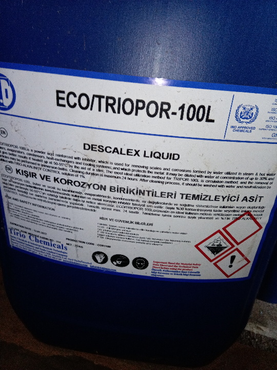 Хімічна речовина DESCALEX LIQUID у кількості 50 кг