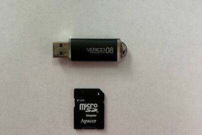 Флешнакопичувач USB-Flash Card, марки "VERIGO 08" ємністю 4GB та карта пам'яті "TRANSCERD" ємністю 4 GB, 40го класу в картрідері SD, б/в