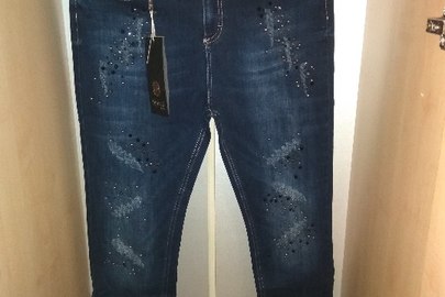 Штани джинсові, жіночі, іноземного виробництва, різних розмірів, у кількості 22 шт
