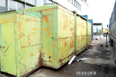 Вагон-баня зеленого кольору