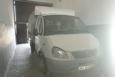 Автомобіль вантажний ГАЗ 3302 VIN:33020040264408, рєстраційний номер:ВК8416АА, 2005 року випуску, білого кольору