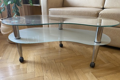 Столик журнальний, скляний б/в