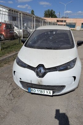 Транспортний засіб  RENAULT, модель: ZOE, колір: БІЛИЙ, рік виробництва: 2015, Номер кузова: VF1AGVYB053551593, ДНЗ AO1183YA.