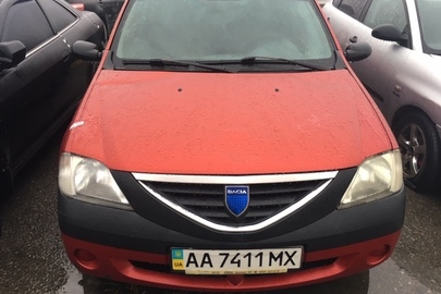 Автомобіль марки "DACIA" модель: "LOGAN", червоного кольору, 2007 р.в., VIN/номер шасі (кузова, рами): UU1LSDAGH38227654, реєстраційний номер АА7411МХ