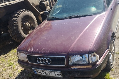 Автомобіль AUDI, модель ТЗ: 80, червоного кольору, легковий, 1994 року виробництва, реєстраційний номер: BK2647IB, ідентифікаційний номер (VIN): WAUZZZ8CZSA034669