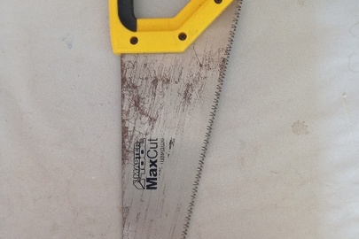 Ручна ножівка по дереву  з написом на металевому полотні "MASTER TOOL MAX Cut швидше",б/в