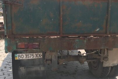 Вантажний причіп бортовий СЗАП 8352, 1988 р.в., реєстраційний номер ВО3575ХХ, номер шасі: 83520А1026691