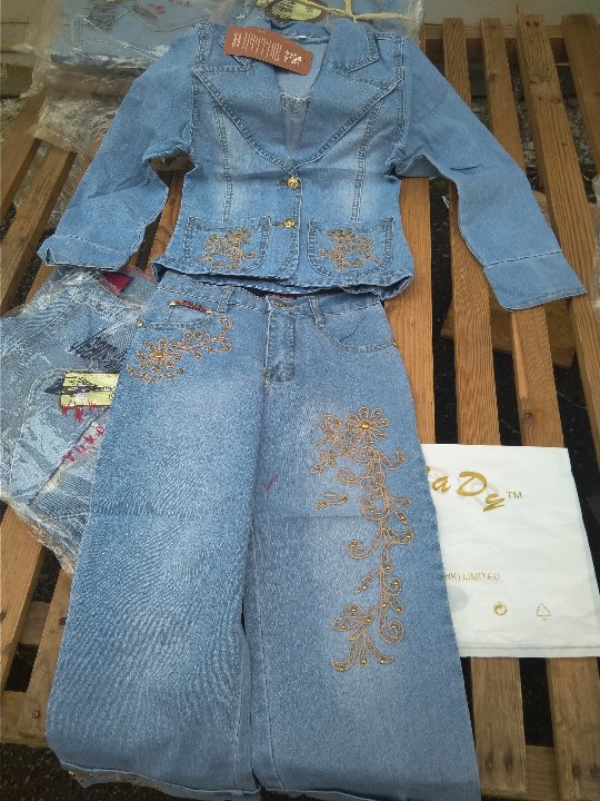 Костюм джинсовий дитячий (дівч.), голубого кольору, м3059, розмір 21-25, 80 шт.