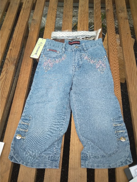 Бриджі джинсові дитячі (дівч.), м3718, розмір 21-25, 100 шт.