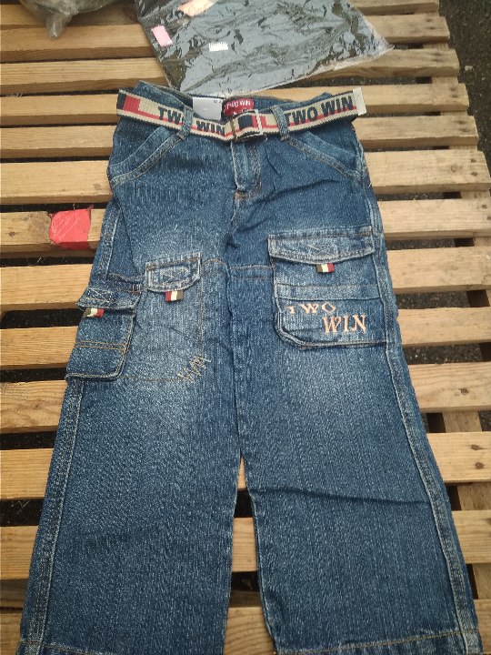 Штани джинсові дитячі (хлопч.), синього кольору, м1284, розмір 7-13, 30 шт.