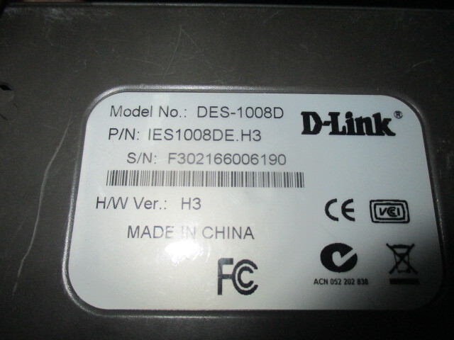 Комутатор D-Link S/n F302166006190, б/в