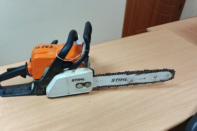 Конфісковане майно за рішенням суду: бензопила марки "STIHL MS 180", б/в