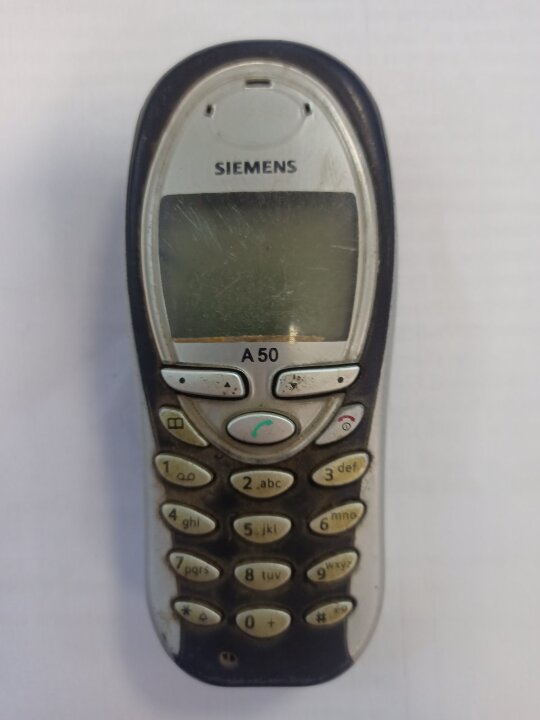 Мобільний телефон Siemens A50, IMEI 351980005342926, чорного кольору, б/в