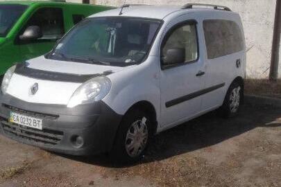 Автомобіль легковий RENAULT KANGOO, 2009 року випуску, білого кольору, ДНЗ: СА0232ВТ, номер кузова: VF1FW1AB542427701 