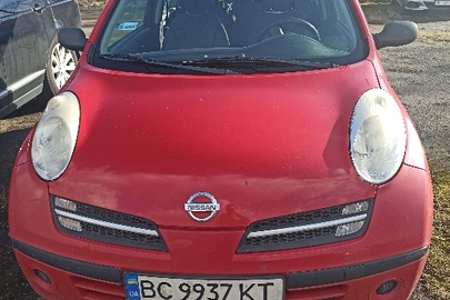 Транспортний засіб NISSAN MICRA,реєстраційний номер ВС9937КТ, VIN/номер шасі (кузова, рами):SJNEBAK12U2207401, червоного кольору, 2006 року випуску