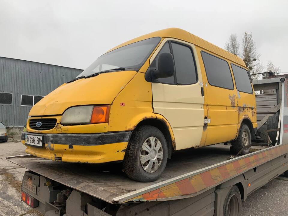 Автомобіль FORD TRANSIT, жовтого кольору, д.н. АХ6186ВМ, 1995 р.в.,VIN: WF0LXXGBVLSM50636