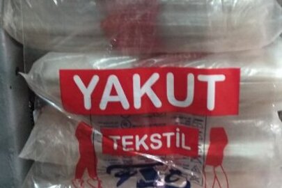 Пакети поліетиленові для пакування готових текстильних виробів з клейовою стрічкою-замком з надписом "Yakut Tekstil"  в кількості 8820 шт.