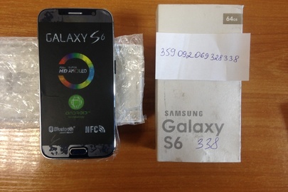 Мобільний телефон марки Samsung Galaxy S6 64gb, модель G920F, IMEI 359092069328338, у кількості - 1 шт.